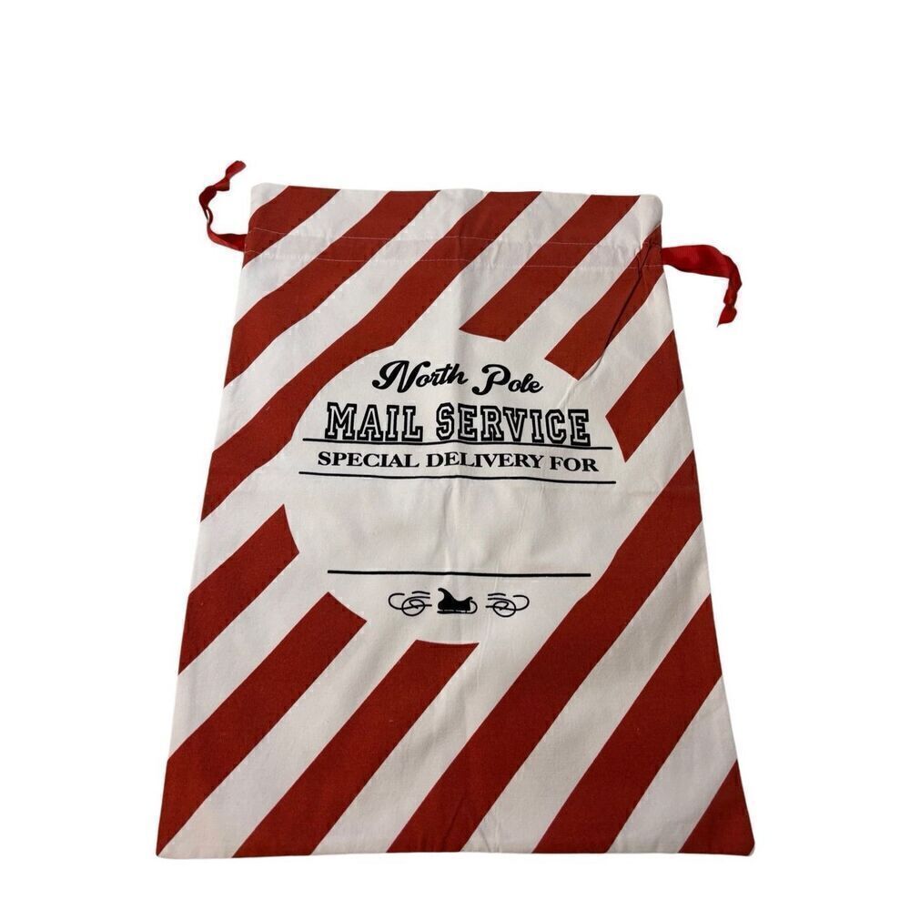 NWOT large canvas Christmas Santa sack with drawstring.